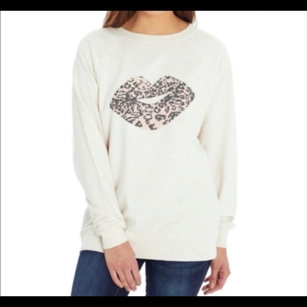 Wildfox Cheetah Lips Sweatshirt